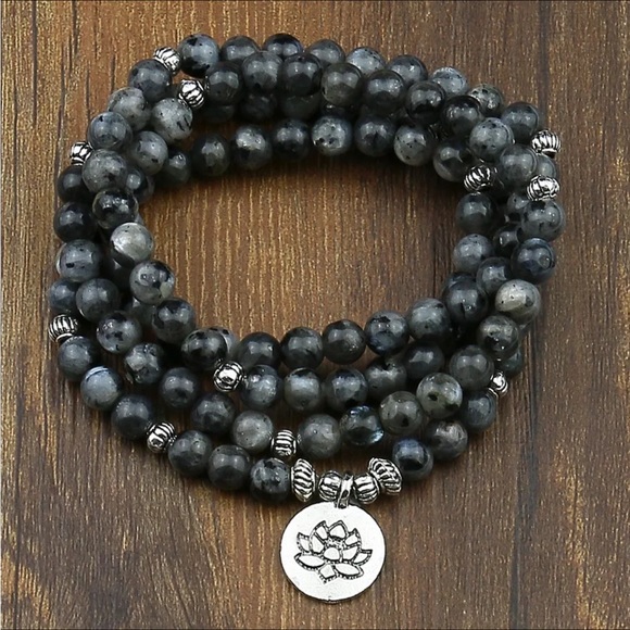 Earth Art hand crafted artisan Other - Rare Black Labradorite bracelet/Necklace 6mm Reiki